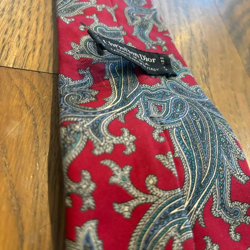 Christian Dior Paisley Pattern Necktie